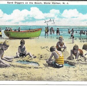 #6 – Sand diggers are having a great time at Stone Harbor