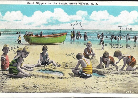 #6 – Sand diggers are having a great time at Stone Harbor