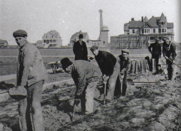Picture of the Day No. 90 – The South Jersey Realty Company’s construction crew hard at work laying a sewer pipe on First Avenue