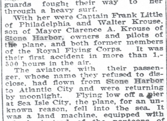 Picture of the Day No. 94 – “The Bridgeport Times and Evening Farmer”, August 25, 1921: “Save Girl As Plane Plunges Into Ocean”