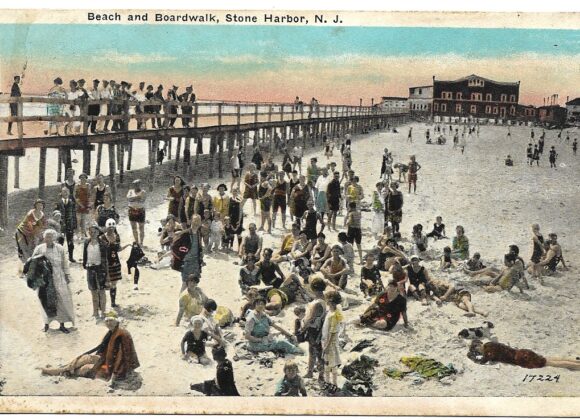Picture of the Day No. 109 – “PHOTO VIEW LOOKING SOUTH AND SHOWING LARGE CROWD ON BEACH AT 96th STREET, STONE HARBOR, N. J.”