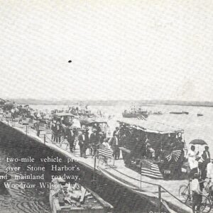 PICTURE OF THE DAY No. 121 – “HOW DID THE DIGNITARIES AND SOME OTHER PERSONS ARRIVE AT STONE HARBOR ON THE DAY OF THE OFFICIAL OPENING AND DEDICATION OF THE NEW ROADWAY AND DRAWBRIDGE ON JULY 3, 1911