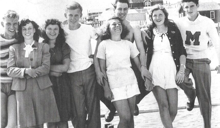 PICTURE OF THE DAY No. 127 – “A GROUP OF TEENAGERS AT THE SHELTER HAVEN DOCK, STONE HARBOR, N. J. – 1946”