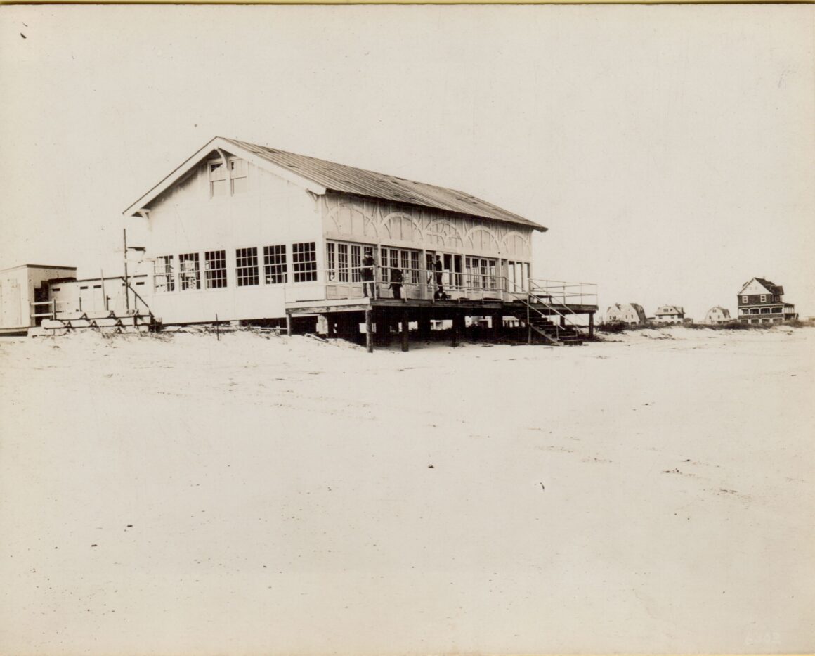 Harlan’s History No. 76 – JOHNSON HUGHES’ BATHING PAVILION OCEAN END OF 96TH STREET, STONE HARBOR, N. J.