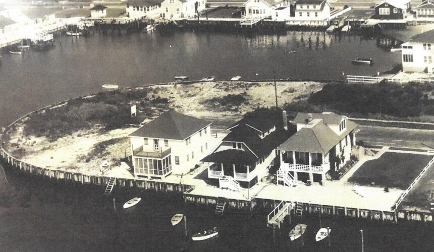 Picture of the Day No. 176 – “AERIAL VIEW OF SOUTH BASIN AND SUNSET DRIVE, STONE HARBOR, N. J. – CIRCA 1950” 