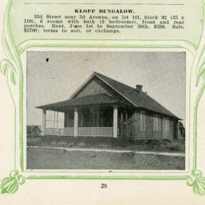 Harlan’s History of The Week: Klopp Bungalow and Giles Cottage, 1917 Harlan’s History of The Week: Klopp Bungalow and Giles Cottage, 1917